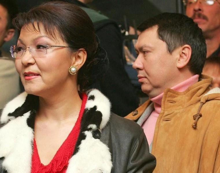 Dariga Nazarbayeva, left, daughter of former Kazakh President Nursultan Nazarbayev, and her husband Rakhat Aliyev, who died in an Austrian prison in 2015. (Reuters)