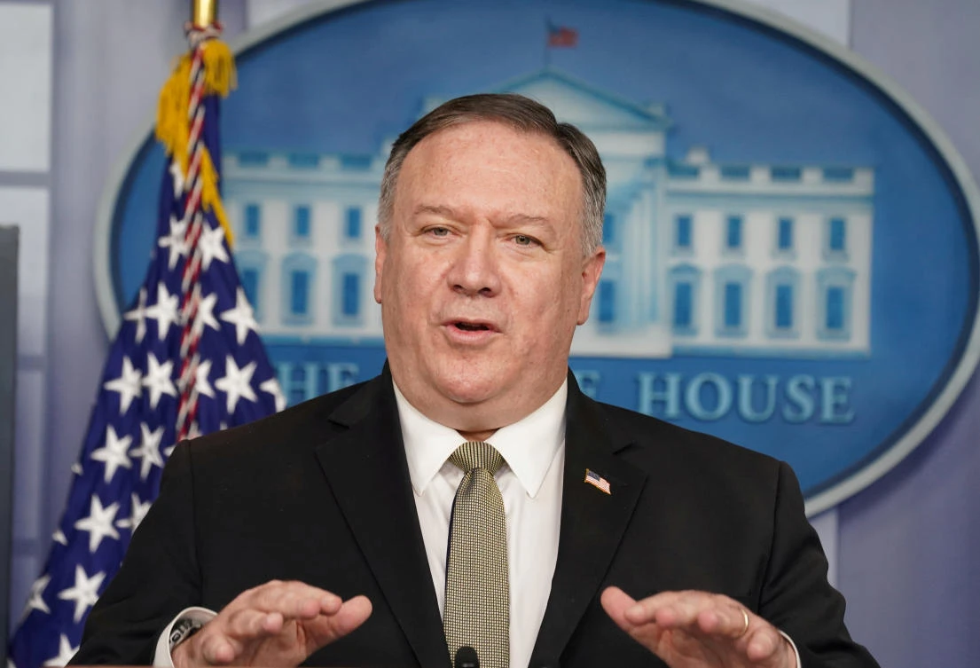 US Secretary of State Mike Pompeo addresses the daily coronavirus task force briefing at the White House in Washington, US. (File/Reuters)