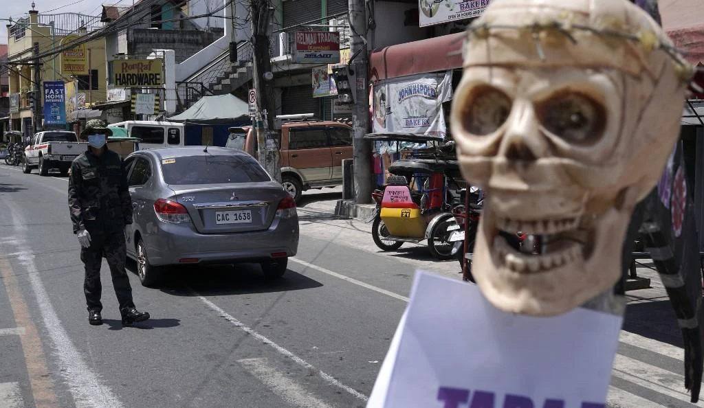 The Philippines’ main island of Luzon was put under quarantine due to rising coronavirus cases. (AFP)