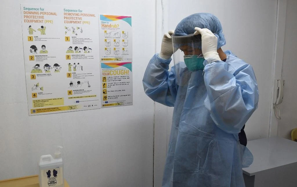 The ban on the deployment of healthcare workers will remain in place until the Philippines ends its state of emergency. (AFP)