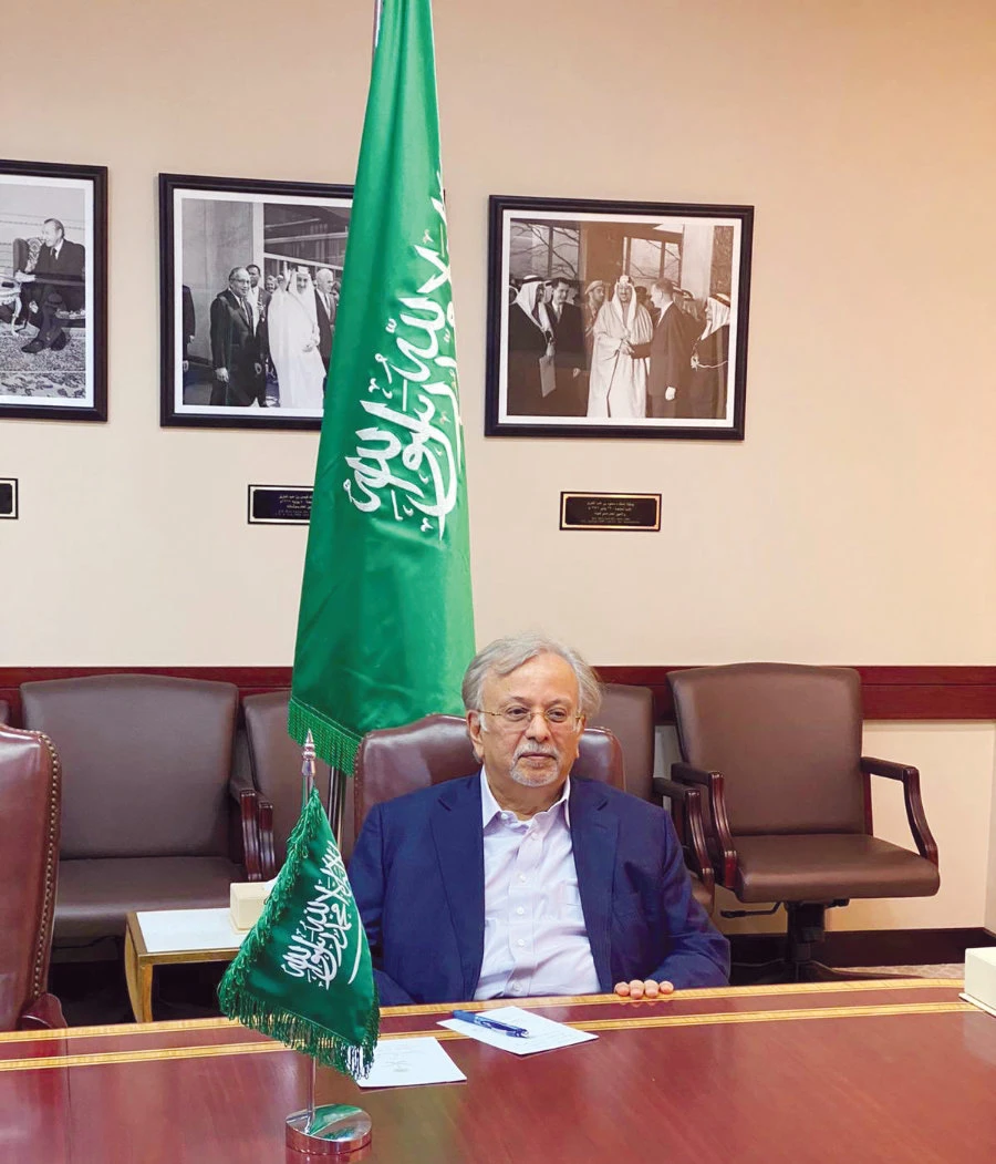 Saudi Arabia’s UN Ambassador Abdallah Al-Mouallimi highlights the Kingdom’s efforts to confront the coronavirus disease (COVID-19). (SPA)