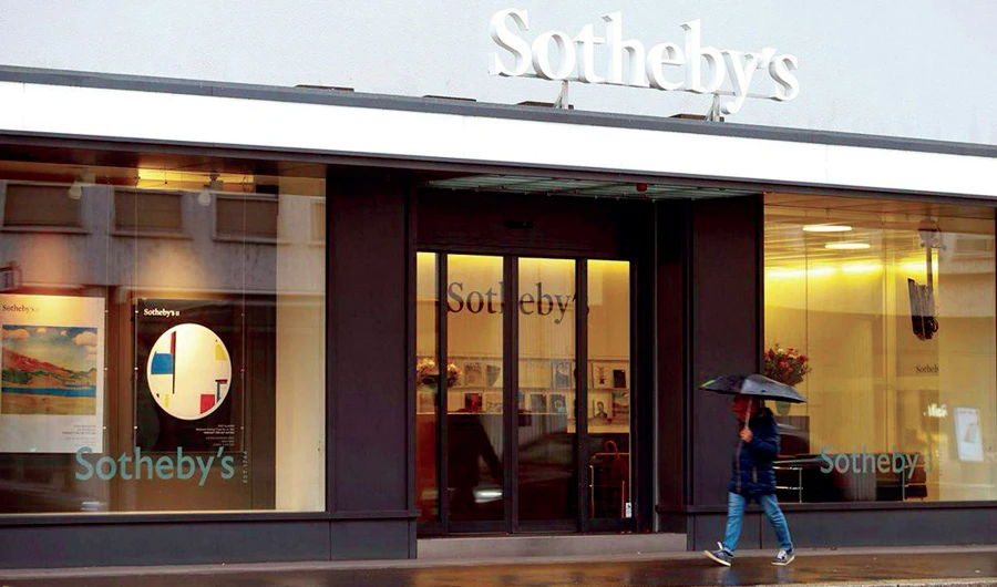 The entrance of a branch office of Sotheby’s auction house is seen in Zurich, Switzerland. (Reuters/File)