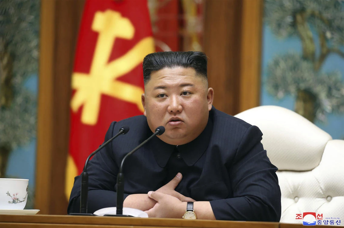 The missile launches came on the eve of the 108th birthday of North Korea’s late founder, Kim Il Sung, the grandfather of current leader Kim Jong Un, above. (Korean Central News Agency/Korea News Service via AP)