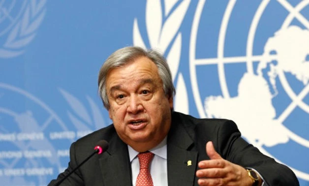 The secretary general issued a statement and a video message. (REUTERS)