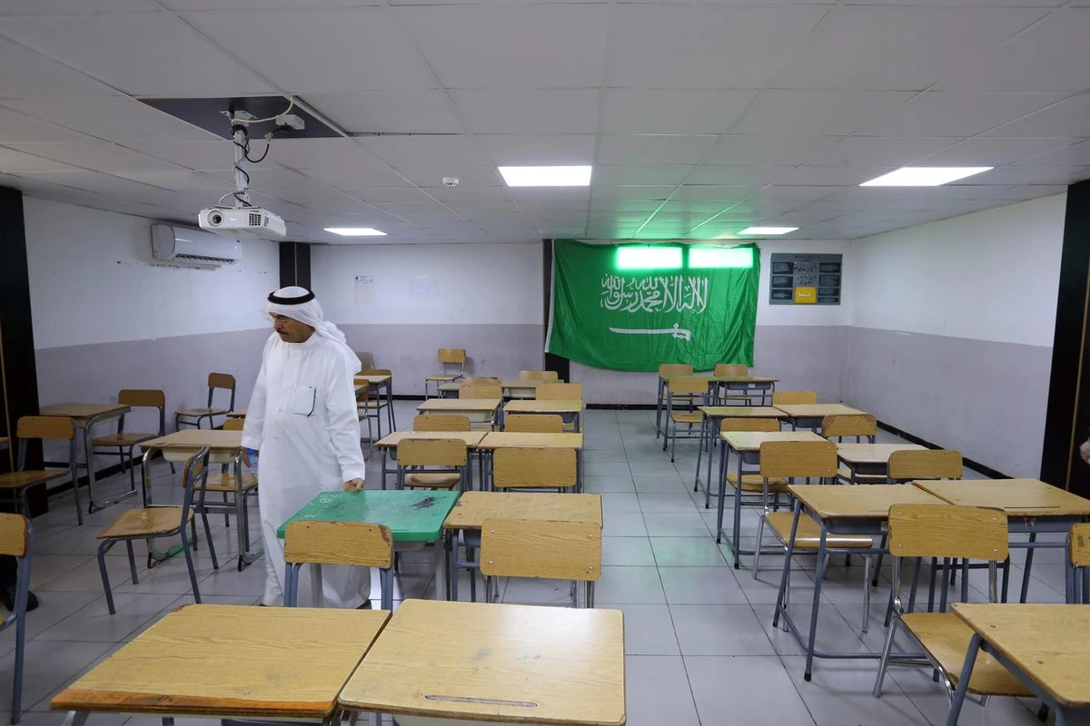 A classroom is seen closed, after the Ministry of Education decided to suspend studies in Saudi Arabia, following the outbreak of the coronavirus, in Riyadh, Saudi Arabia March 9, 2020. (Reuters)