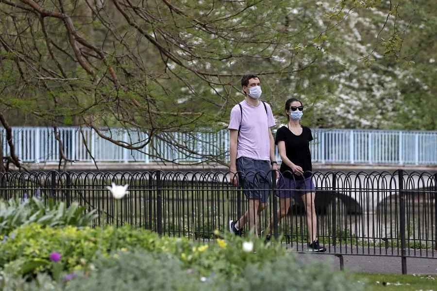 Britain’s lockdown was extended by at least three weeks on Thursday as its death toll rose to 13,729. (File/AFP)