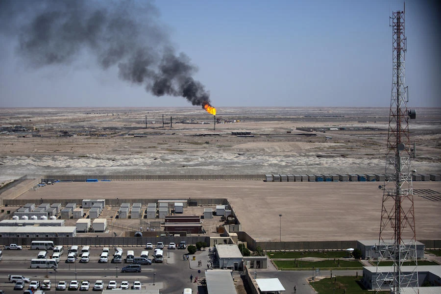 An Iraqi army statement said the rockets struck near a “Chinese company” in the Nahrawan area, southeast of Baghdad. (File/AFP)