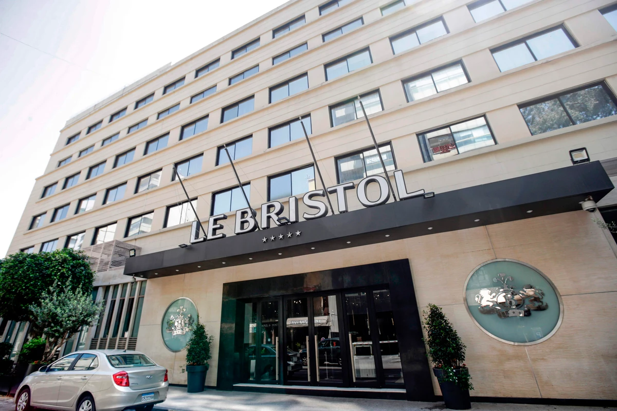 The exterior of the the five-star "Le Bristol" in Beirut, which was forced to close for the first time since it's opening in 1951 due to the worst financial crunch since the 1975-1990 civil war. (Reuters)