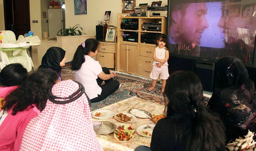 With families all together during the lockdown, one side effect of the virus has been to raise TV viewership to new levels. Saudis are now spending more time in front of their screens — television, phone or computer — than ever before. (Reuters/File)