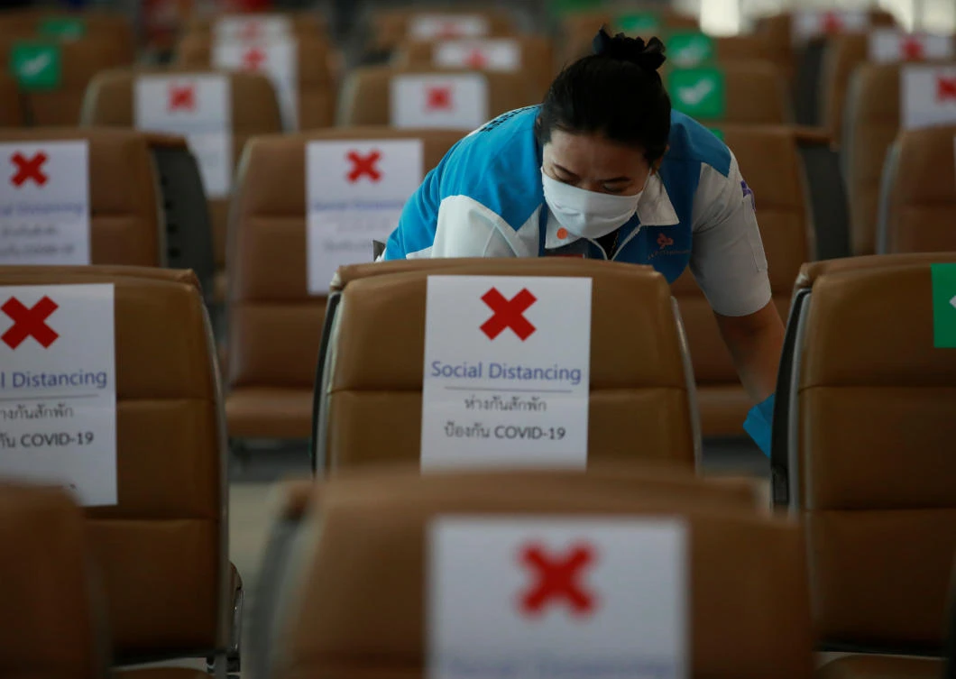 The government extended a ban on incoming passenger flights until the end of April, following the coronavirus disease (COVID-19) outbreak, in Bangkok. (File/Reuters)