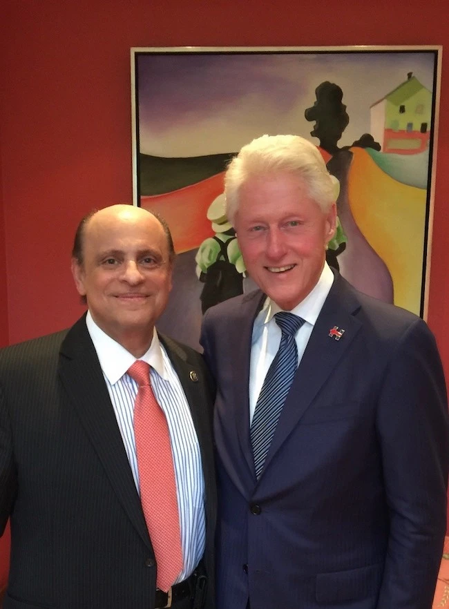 Dr. Talal Nsouli with former US president Bill Clinton. (Supplied)