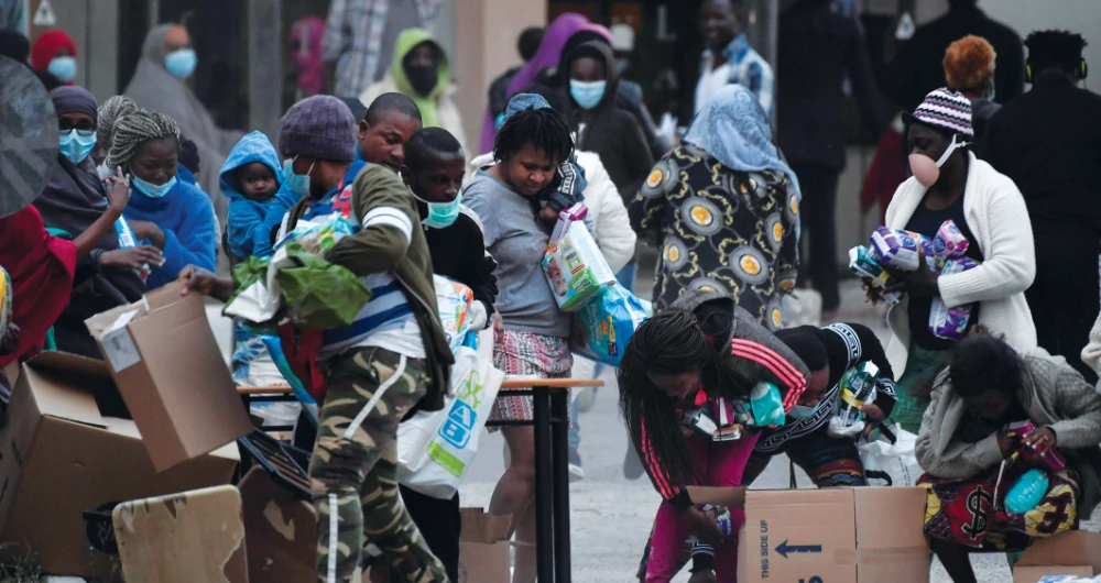 Panic has erupted in towns like Kranidi, Greece after coronavirus was reported among migrants there amid concerns about nationalists exploiting the crisis. (AFP)