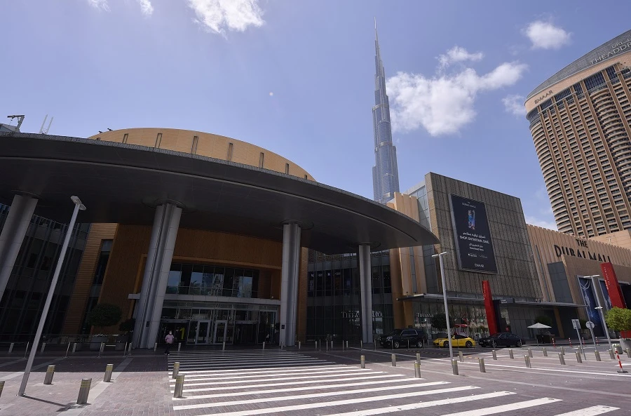 A picture shows the closed compound of the Dubai Mall amid the COVID-19 coronavirus pandemic on March 23, 2020 the United Arab Emirates. (File/AFP)