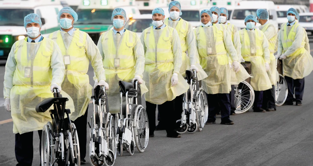 The global outbreak of the coronavirus disease has hit the aviation industry especially hard, as countries enter lockdown, tourism dries up and business grinds to a halt across the world. (AFP)