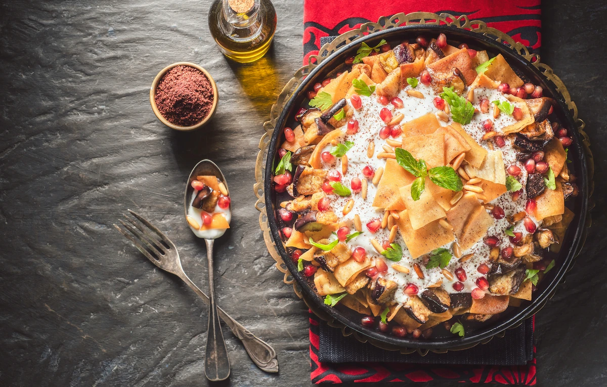 French-Lebanese chef Karim Haidar has provided a recipe for the savory fatteh batenjen. (Shutterstock)