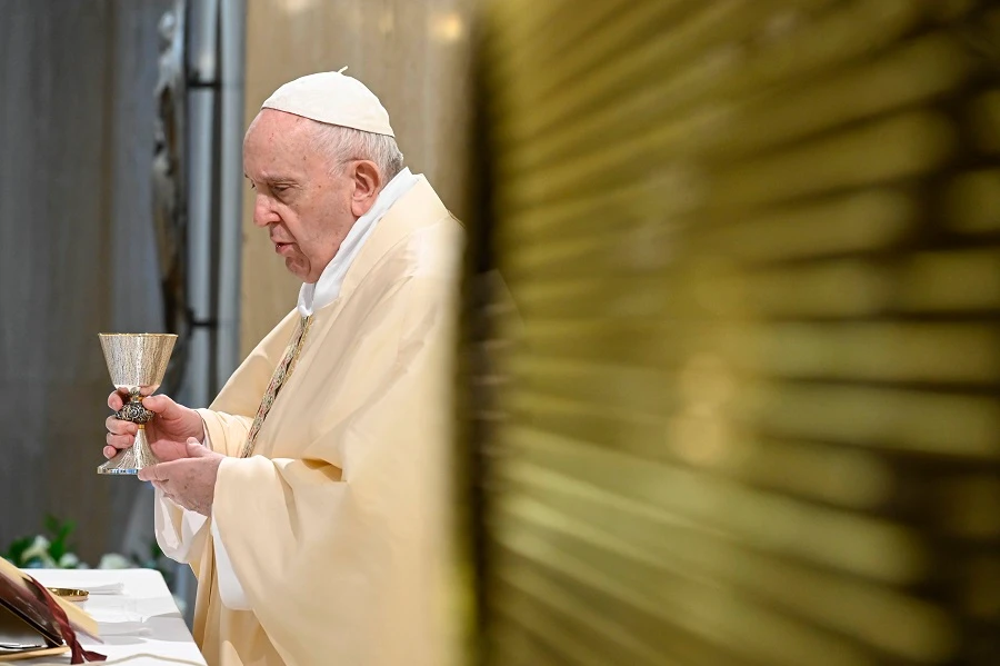 In February last year, Al-Tayeb and Francis signed the “Document on Human Fraternity for World Peace and Living Together.” (File/AFP)