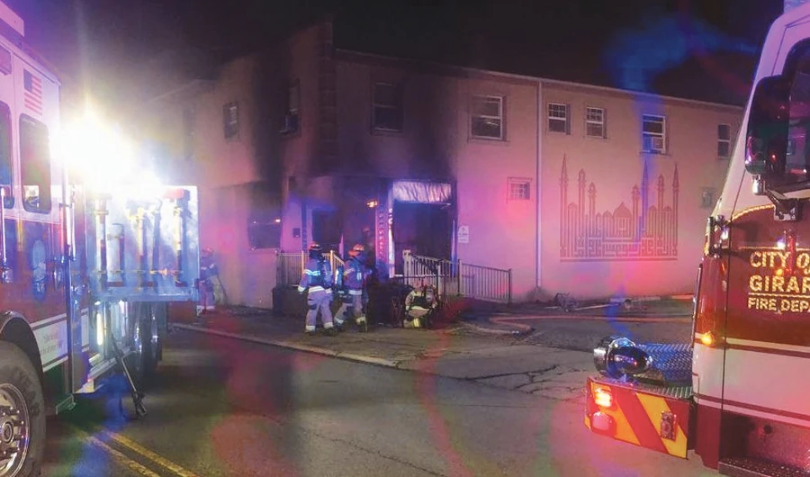 Crews responded after a fire broke out on Friday at the Islamic Center of Cape Girardeau in Missouri. (Photo/Cape Girardeau Fire Department)