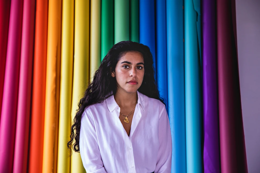 Mona Chalabi uses data-driven illustrations to inform people about COVID-19. Photographed by Lizzy Johnston