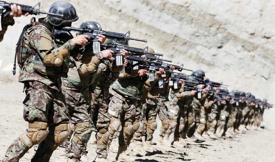 The Afghan Special Forces during a military exercise. US envoy for Afghanistan, Zalmay Khalilzad, urged Taliban to suspend attacks on government forces. (Files/Reuters)