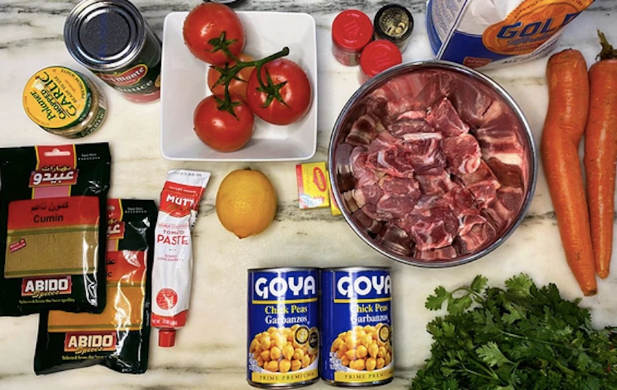 The duo filmed a step-by-step tutorial showing how to cook traditional Moroccan harira. (Instagram/@imaanhammam)