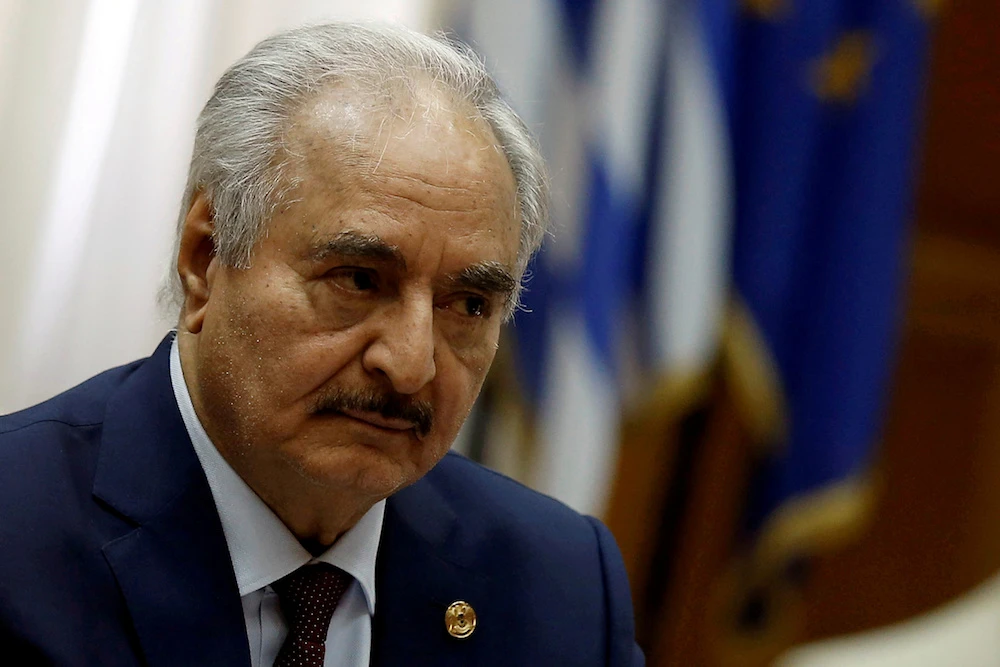 Libyan commander Khalifa Haftar said the political agreement destroyed the country. (File/Reuters)