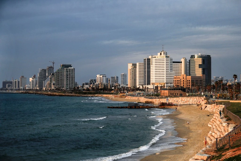 Above, an almost empty beach in the Mediterranean city of Jaffa while Israel is under lockdown due to the coronavirus pandemic. (AFP file photo)