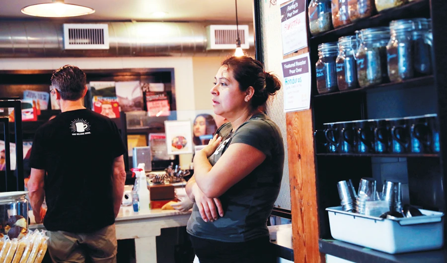 The coronavirus pandemic has led to huge job losses in California, with some restaurants being forced to lay off almost their entire staff. (Reuters)