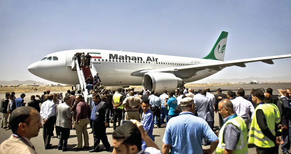 A BBC investigation has established that Iraq’s and Lebanon’s first virus cases originated on the flights of Mahan Air, a private company linked to the IRGC. (AP)