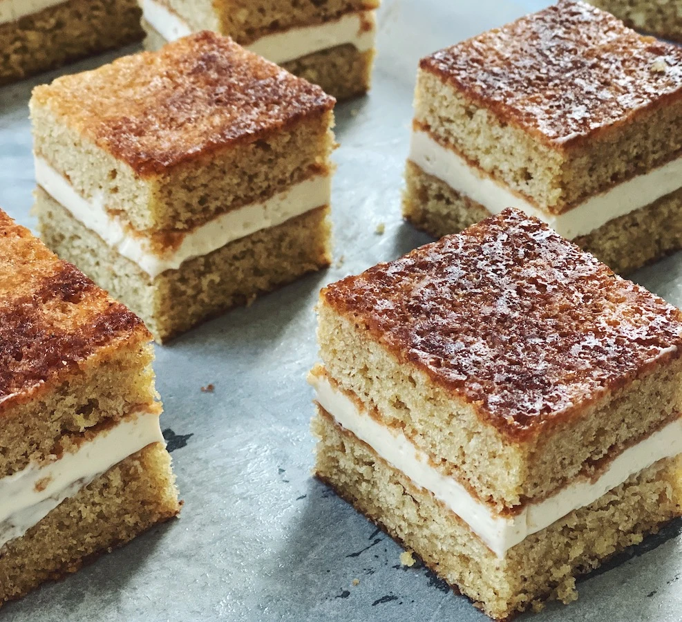 Below, the Dubai-based chef shares her recipe for the delicious labneh cake. (Supplied)