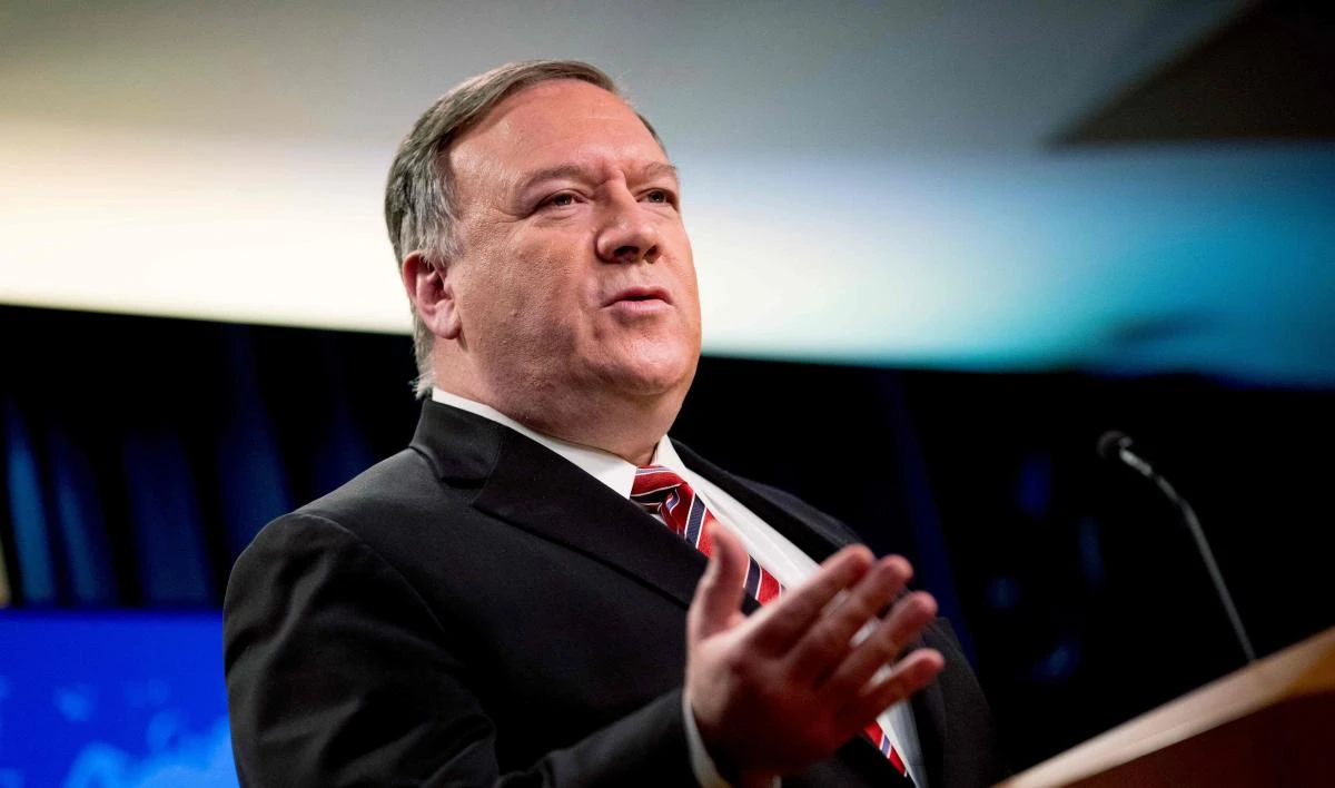 US Secretary of State Mike Pompeo speaks at a news conference at the State Department on April 29, 2020, in Washington, DC. (AFP)