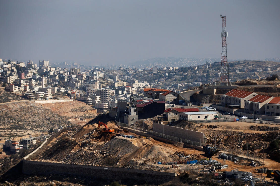 A general view picture shows a construction site in the Israeli settlement of Efrat in the Gush Etzion settlement block in the Israeli-occupied West Bank January 28, 2020. (Reuters)
