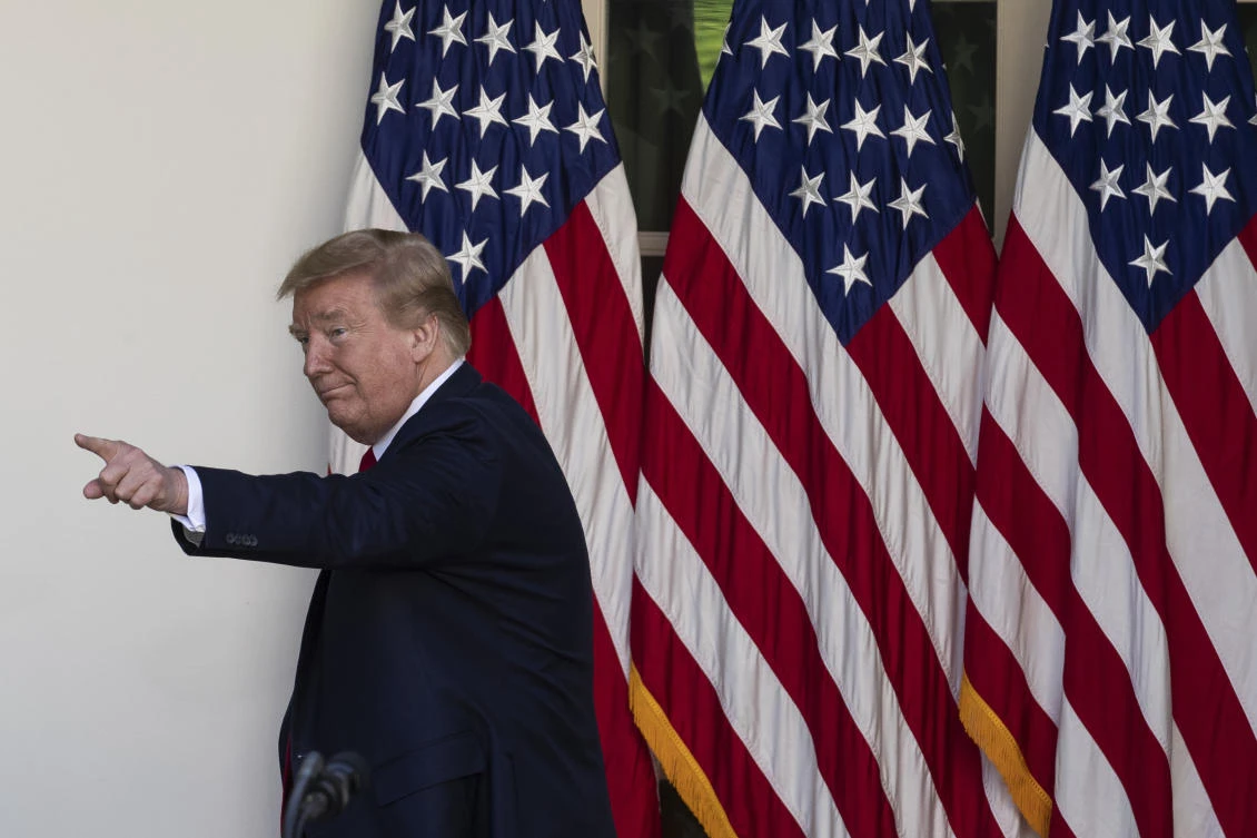 US President Donald Trump downplayed unprecedented American job losses, saying they were not a surprise. (AP)