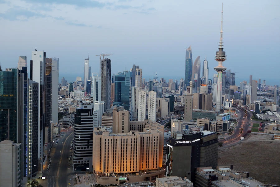 A photo taken on March 23, 2020, shows a general view of empty streets in Kuwait city, a day after authorities declared a nationwide curfew amid the COVID-19 coronavirus pandemic. (AFP)