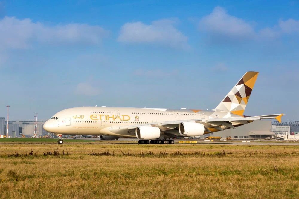 Abu Dhabi carrier Etihad Airways is operating one-way flights from a dozen cities to help residents return to the UAE. (Courtesy Etihad Airways)