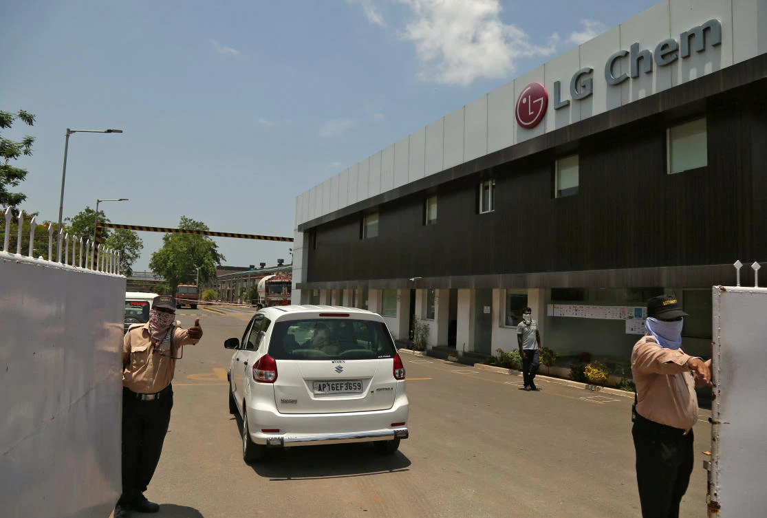 Toxic styrene gas spewed out of the LG Polymer plant, above, near the southern city of Visakhapatnam on Thursday, killing at least 11 people. (Reuters)