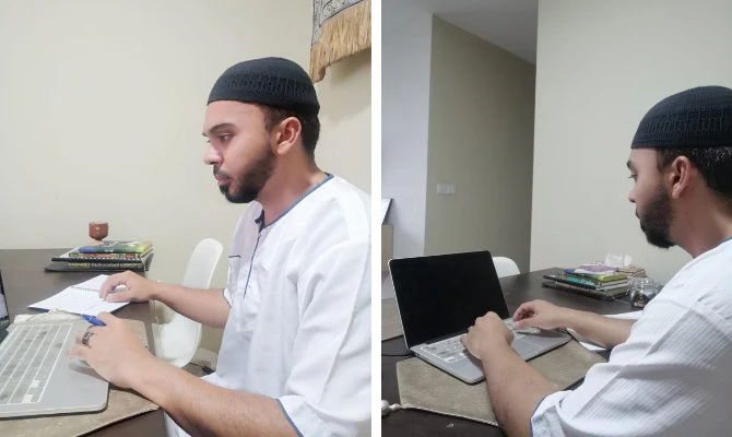Sayed Mohammed Assaf at work. (Supplied)
