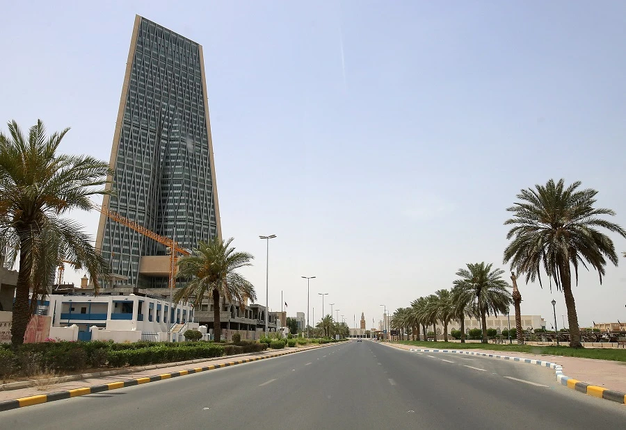 A view shows a deserted road in Kuwait city during the 20-day nationwide lockdown due to the COVID-19 pandemic, on May 11, 2020. (File/AFP)