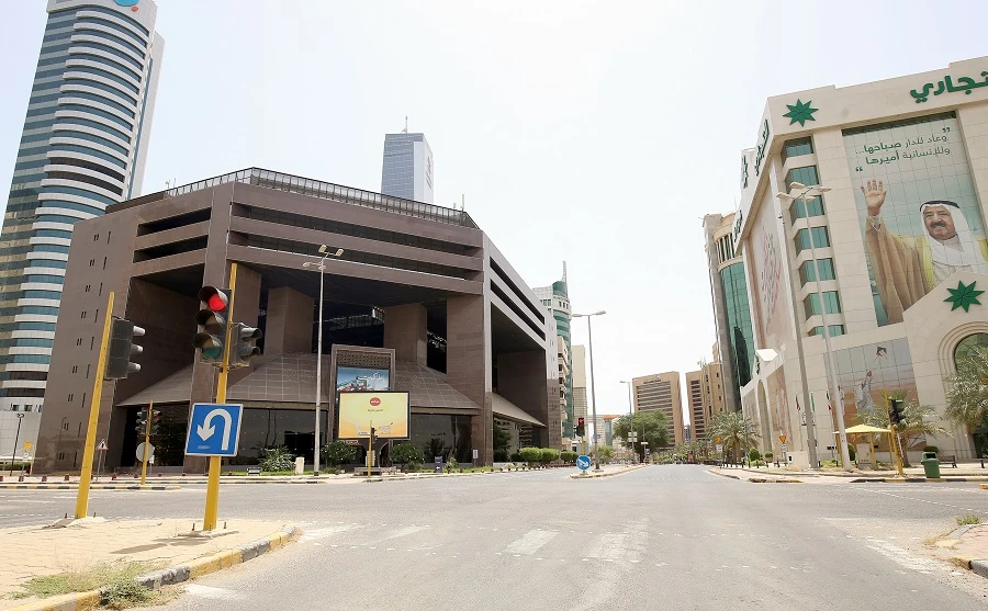 A view shows a deserted street in Kuwait city during the 20-day nationwide lockdown due to the COVID-19 pandemic, on May 11, 2020. (File/AFP)