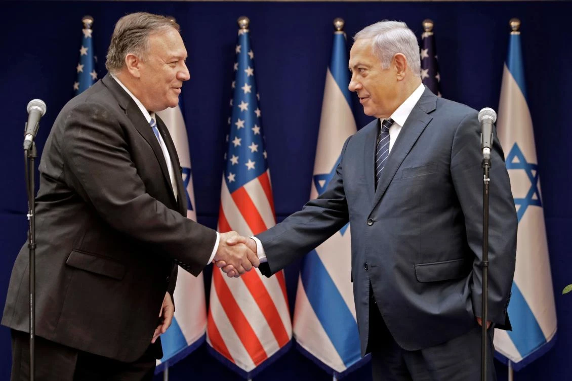 In a rare foreign trip during the coronavirus pandemic, Pompeo planned to meet Prime Minister Benjamin Netanyahu and incoming defence minister Benny Gantz, a day before a unity government agreed between the two men is scheduled to be sworn in. (File/AFP)