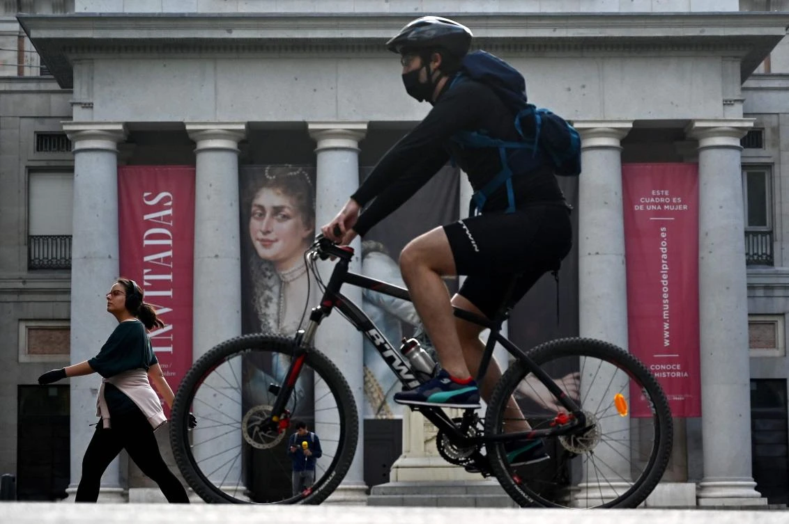 Spain’s two biggest cities Madrid, above, and Barcelona will not enter the next phase out of coronavirus lockdown along with many other regions next week, the government said. (AFP)
