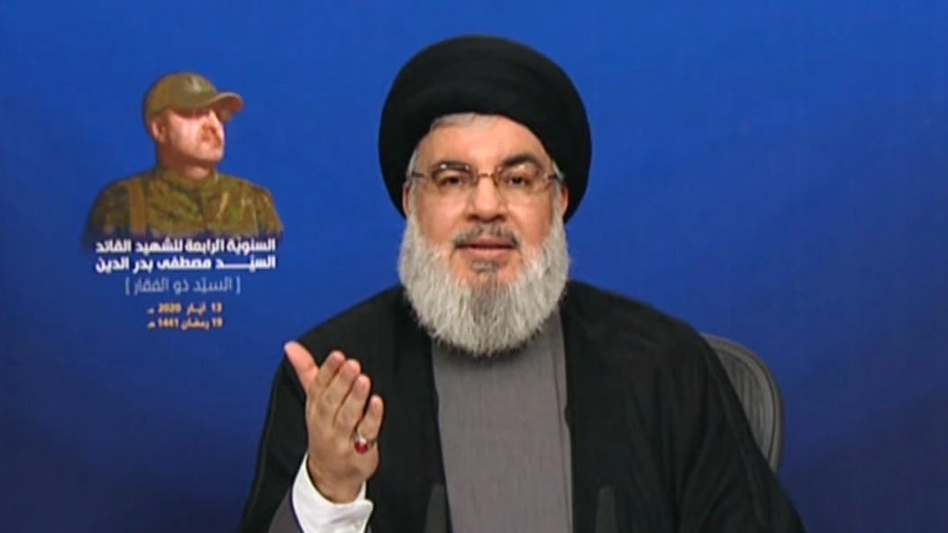 Hassan Nasrallah charged that Israel had been waging an "imaginary battle" against Iranian troops in Syria. (AFP)