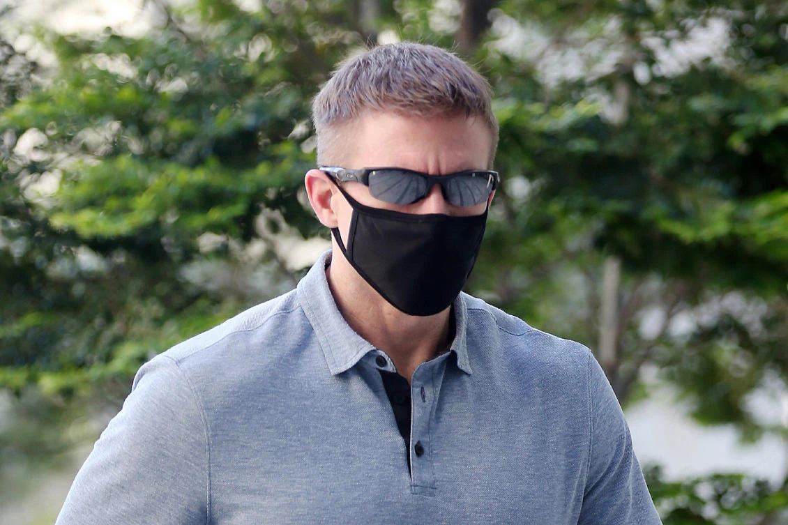 Brian Yeargan was the first foreigner sentenced for violating Singapore’s strict quarantine orders. (The Strait Times via AP)