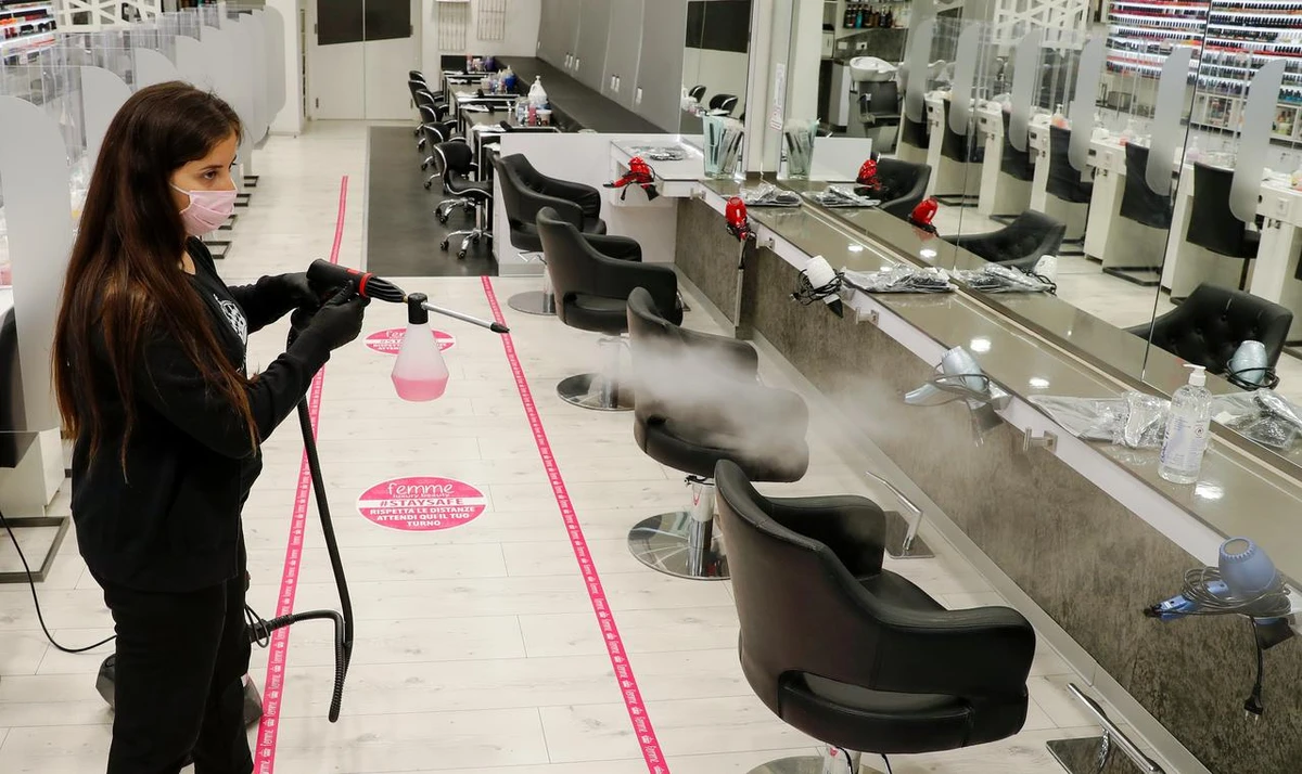 Hair and beauty salons will reopen from Monday in Rome, two weeks earlier than first planned under Italian government proposals to end the two-month national coronavirus lockdown. (Reuters/File)