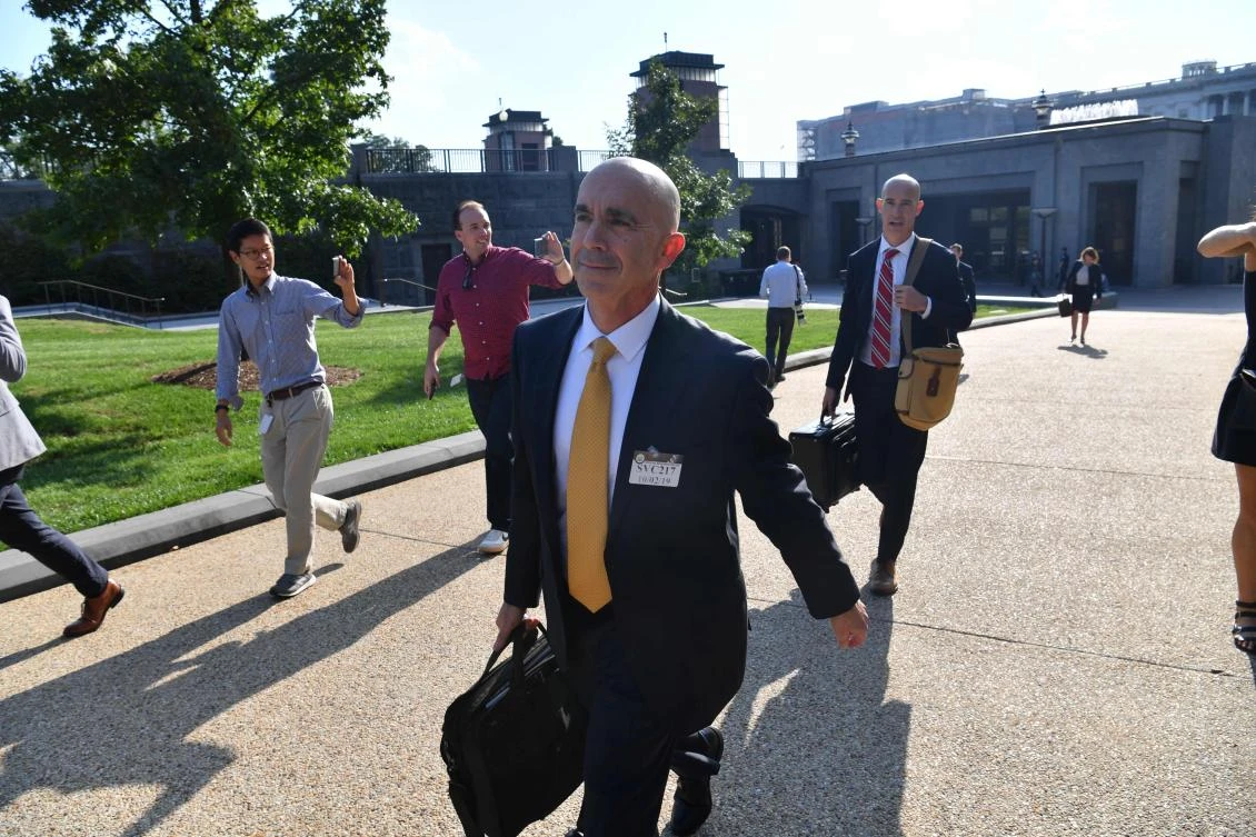 US State Department Inspector General Steve Linick, above, was probing complaints Secretary of State Mike Pompeo misused a political appointee to perform personal tasks for himself and his wife. (AFP file photo)