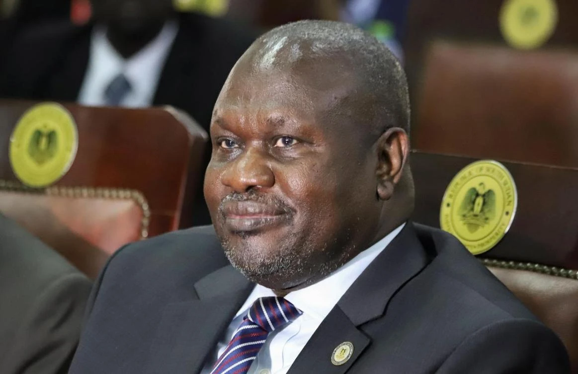 South Sudan's former Vice President and former opposition leader Riek Machar attends the signing ceremony of the agreement on peace and ceasefire in Juba, South Sudan October 21, 2019. (Reuters)