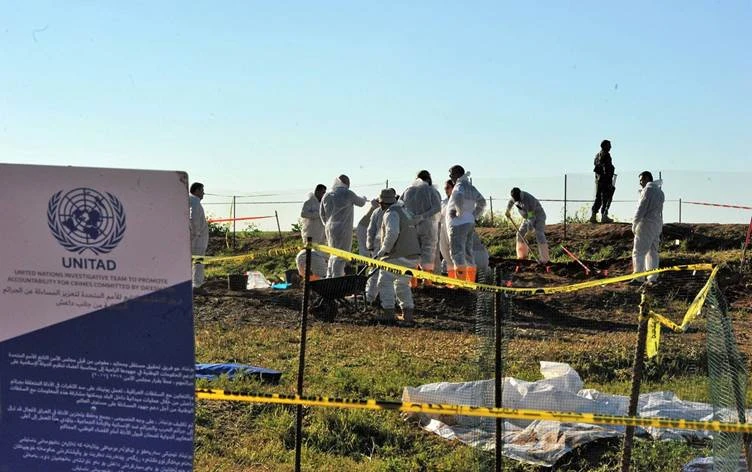 UN teams have been exhuming mass graves to document the crimes of the extremist group. (UNITAD - Iraq)