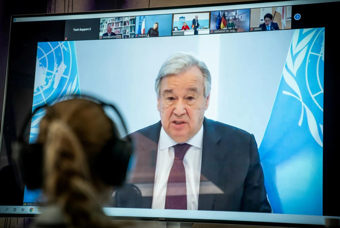 United Nations Secretary-General Antonio Guterres said the coronavirus pandemic is ‘the greatest test the world has faced’. (Reuters)