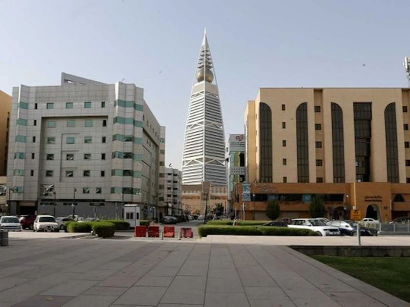The area around Al Faisaliyah Center in Riyadh, Saudi Arabia, March 19, 2020. (Reuters)