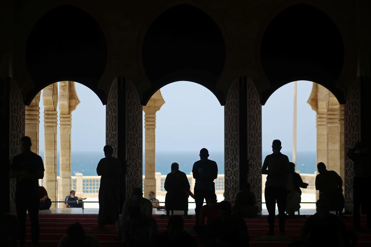 Socially distanced Friday prayers are held in Gaza amid concern about the spread of COVID-19. (REUTERS)