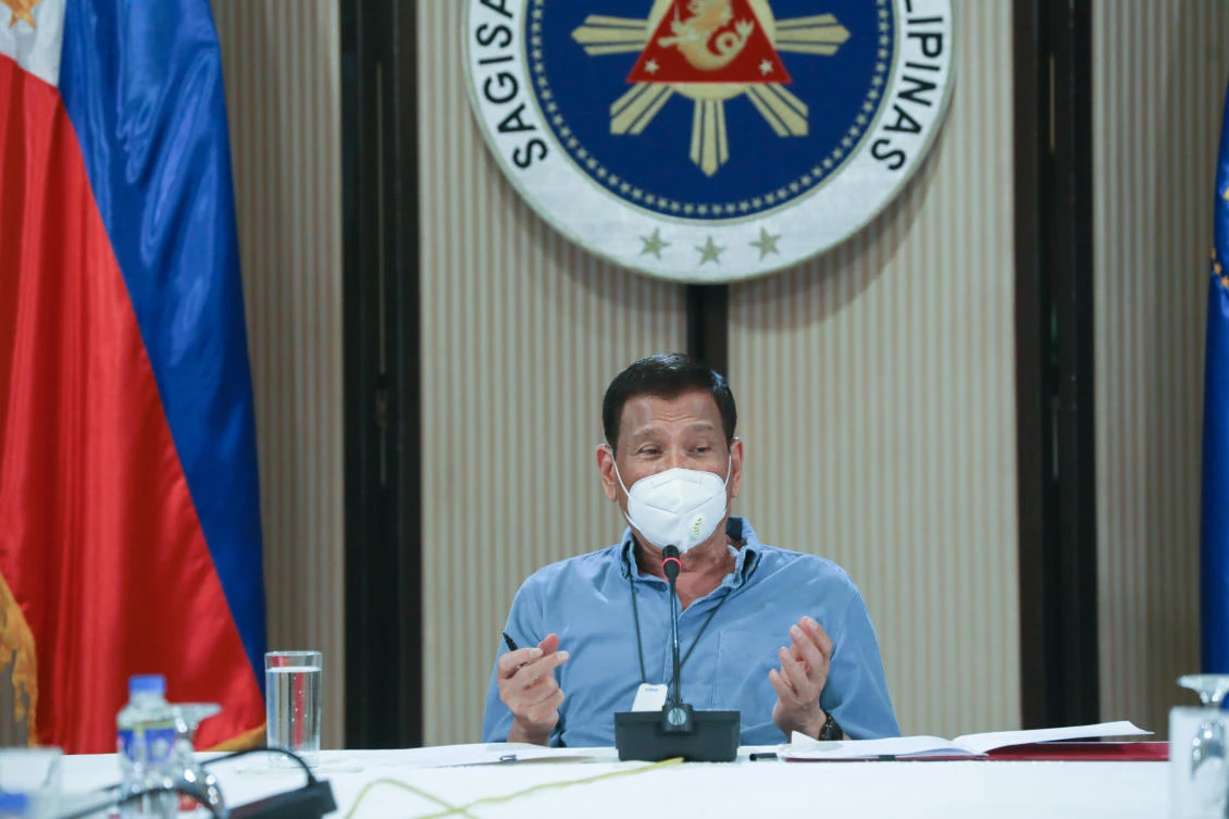 Philippine President Rodrigo Duterte gives the government one week to process thousands of repatriated Filipino workers who had been stuck for weeks on cruise ships. (File/AFP)